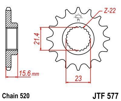 JT Sprockets Řetězové kolečko JTF 577.14