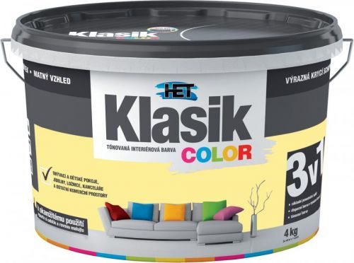 Malba interiérová HET Klasik Color žlutý zázvorový, 4 kg