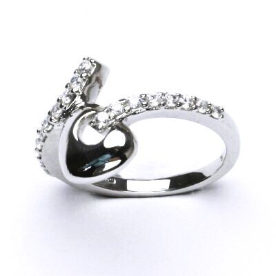 ČIŠTÍN s.r.o Stříbrný prsten, čirý zirkon, prstýnek ze stříbra, 3,30 g 12440
