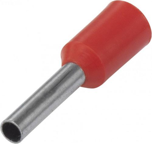 Dutinka TE Connectivity 966067-9, 1 mm², 8 mm, částečná izolace, červená, 500 ks