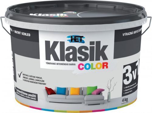 Malba interiérová HET Klasik Color šedý platinový, 4 kg