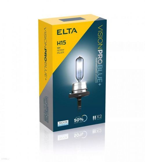 ELTA H15 VisionProBlue plus 50procent 15/55W 12V PGJ23t-1 sada 2ks EB2715TR