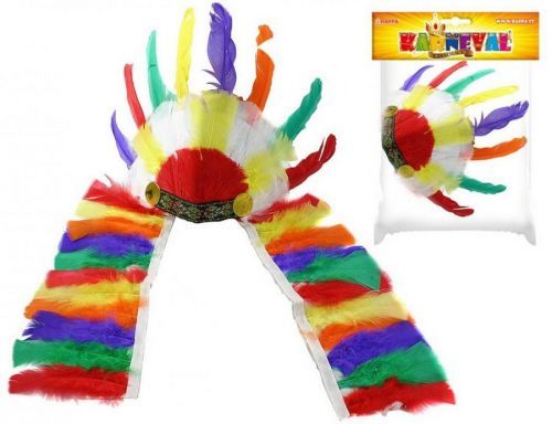 čelenka indiánská barevná