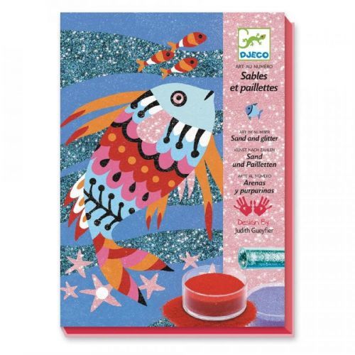 Výtvarný set na pískování Djeco Rainbow Fish