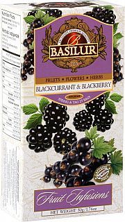 Basilur Fruit Blackcurrant & Blackberry nepřebal 25 x 2 g