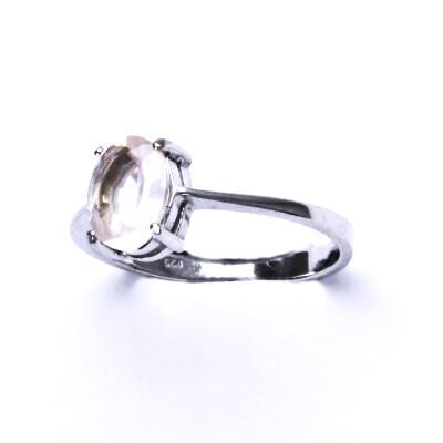 ČIŠTÍN s.r.o Stříbrný prsten, stříbro, přírodní růženín, prstýnek ze stříbra, T 1245 2866