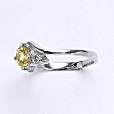 ČIŠTÍN s.r.o Stříbrný prsten, přírodní citrín pálený, prsten ze stříbra, T 1164 6802