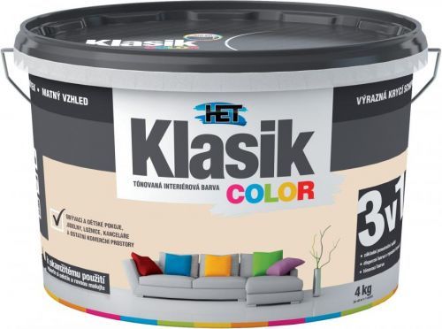 Malba interiérová HET Klasik Color béžový kávový, 4 kg