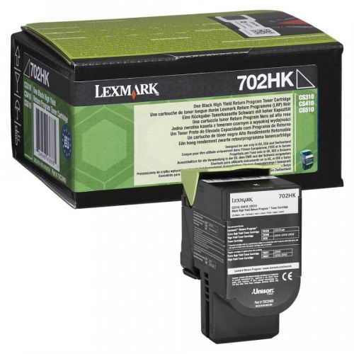 Lexmark originální toner 70C2HKE, black, 1000str., return, Lexmark CS510de, CS410dn, CS310dn, CS310n, CS410n