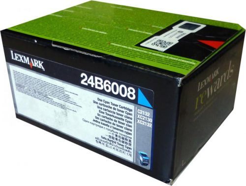 Lexmark originální toner 24B6008, cyan, 3000str., 24B6008, high capacity, Lexmark