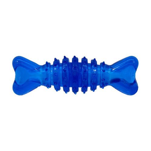 Hračka DOG FANTASY kost gumová modrá 13,9 cm
