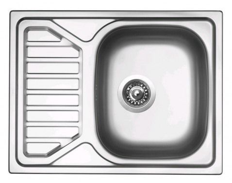 Nerezový dřez s odkapem Sinks Okio 650 V, matný