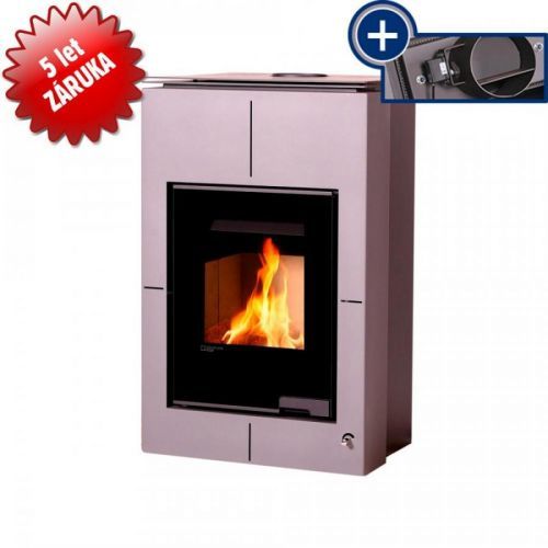 AQUAFLAM VARIO Krbová kamna AQUAFLAM VARIO - SAPORO 11/5 kW šedá, elektronická regulace