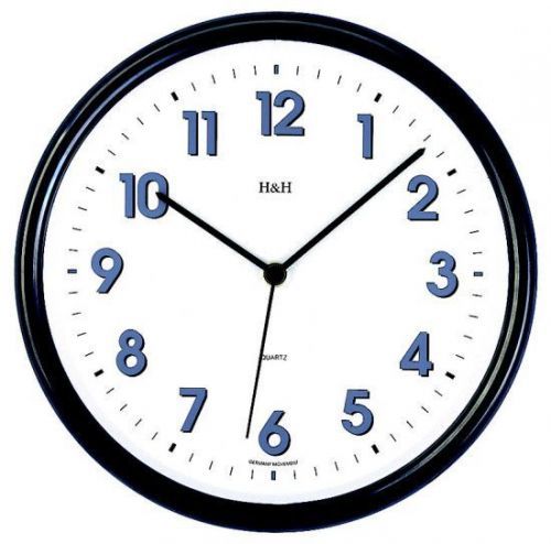 H&H Nástěnné hodiny plastové 3070.4, 3071.2, 3146.6 141322 H&H 3070 - černá