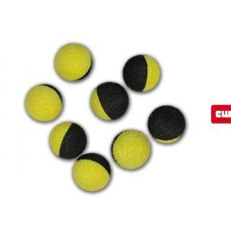 Carp Whisperer plovoucí pěnové nástrahy Two Tone Zig Balls Black/Yellow černo-žluté (ZBBY)|XPP3000101