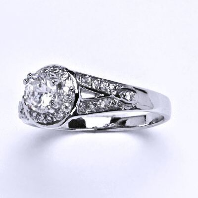 ČIŠTÍN s.r.o Stříbrný prsten s čirými zirkony,prstýnek ze stříbra,váha 4,32 g 14259