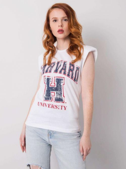 BÍLÝ DÁMSKÝ TOP S POTISKEM HB-TS-3042.49P-WHITE Velikost: S