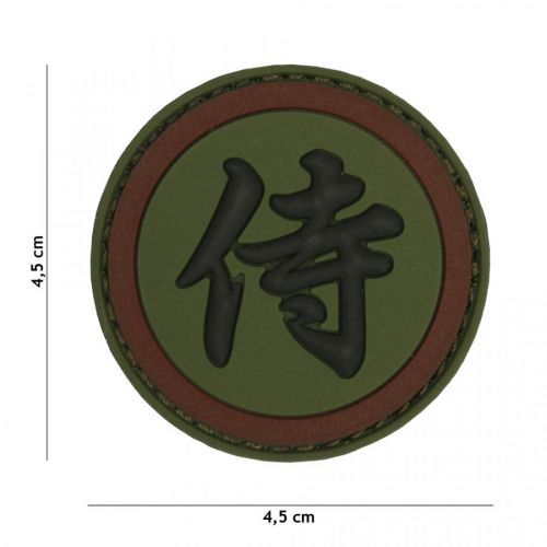 Gumová nášivka 101 Inc Samurai - olivová