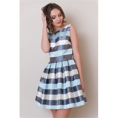 Dámské šaty Millie Stripes, Velikost L, Barva Barevná Quarelle Q03L