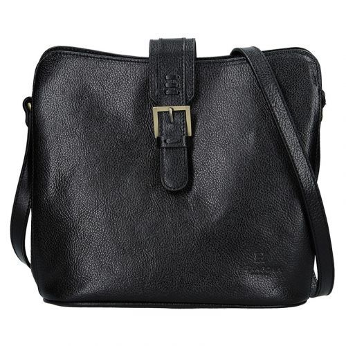 Kožená dámská crossbody kabelka Hexagona 111960 - černá