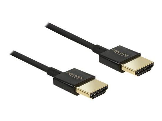 Delock Kabel High Speed HDMI s Ethernetem - HDMI-A samec > HDMI-A samec 3D 4K 4,5 m aktivní Slim Premium