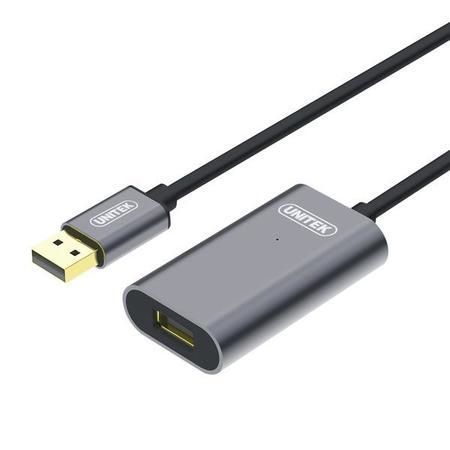 Unitek Y-272 prodlužovací kabel USB 2.0 10m, aktivní, Alu.