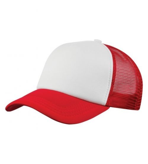 Kšiltovka CoFEE Trucker - červená-bílá