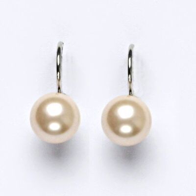 ČIŠTÍN s.r.o Náušnice s um. perlami, náušnice ze stříbra, růžová perla se skutečným perleťovým leskem NK 1183 4223