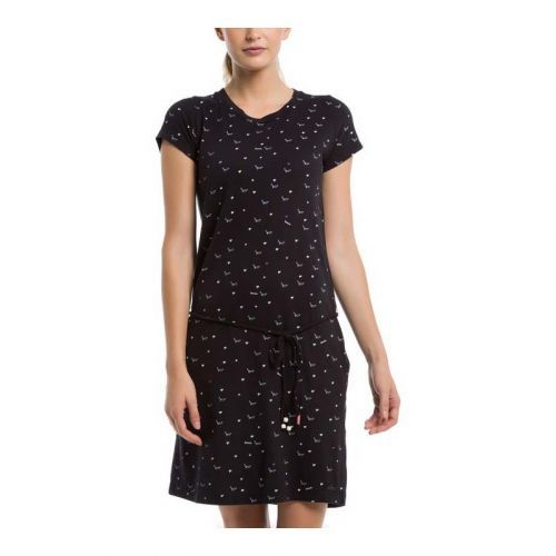 šaty BENCH - Printed Jersey Dress Bird & Heart Minimal With Pop. (P1463) velikost: XS