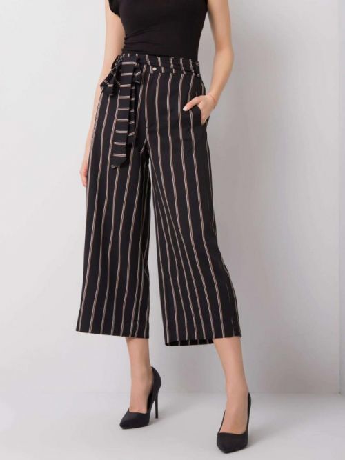 ČERNÉ DÁMSKÉ PRUHOVANÉ KALHOTY CHA-SP-0430.41P-BLACK Velikost: S/M