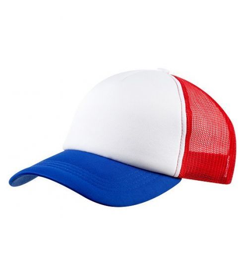 Kšiltovka CoFEE Trucker - červená-bílá-modrá