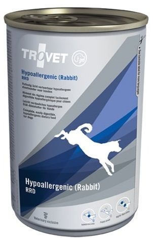 Trovet  dog (dieta)  Hypoallergenic (Rabbit) RRD    400g konzerva