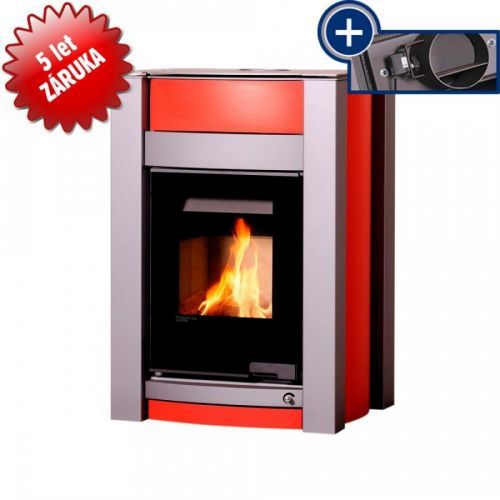AQUAFLAM VARIO Krbová kamna AQUAFLAM VARIO - KALMAR 11/5 kW červená, elektronická regulace