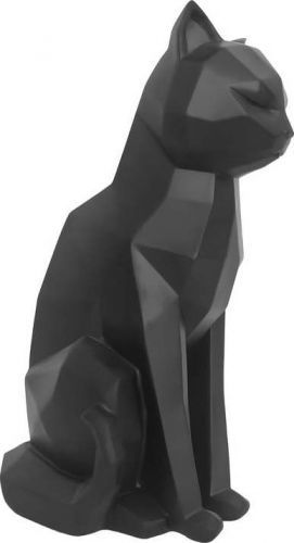 Matně černá soška PT LIVING Origami Cat, výška 29,5 cm