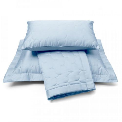 Vandyck Luxusní saténový přehoz na postel Dusty blue - sv. modrá - 260x260 cm