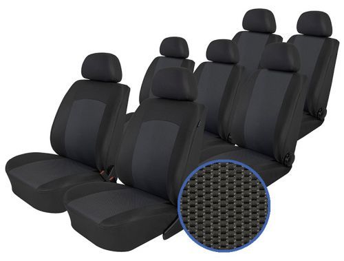 Automega Autopotahy DACIA LODGY, 7 míst, BEZ STOLKŮ A BEZ LOKETNÍ OPĚRKY, od r. 2012, Dynamic černé