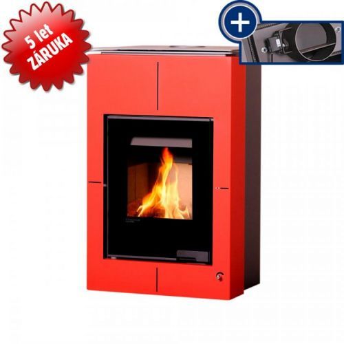 AQUAFLAM VARIO Krbová kamna AQUAFLAM VARIO - SAPORO 11/5 kW červená, elektronická regulace