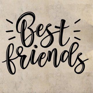 Nápis Best friends 0662 - 84x60cm