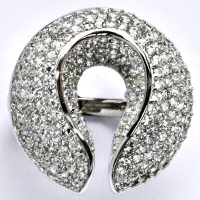ČIŠTÍN s.r.o Stříbrný prsten s čirými zirkony,prsten ze stříbra,váha 8,94 g 14591
