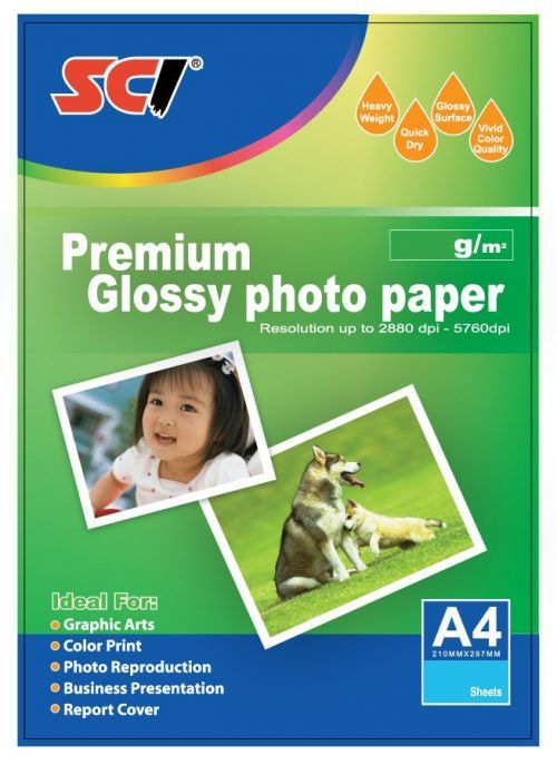 SCI GPP-200 Glossy Inkjet Photo Paper, 200g, A4, 20 listů, lesklý fotopapír