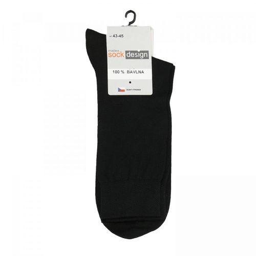 Vysoké černé bavlněné ponožky pánské