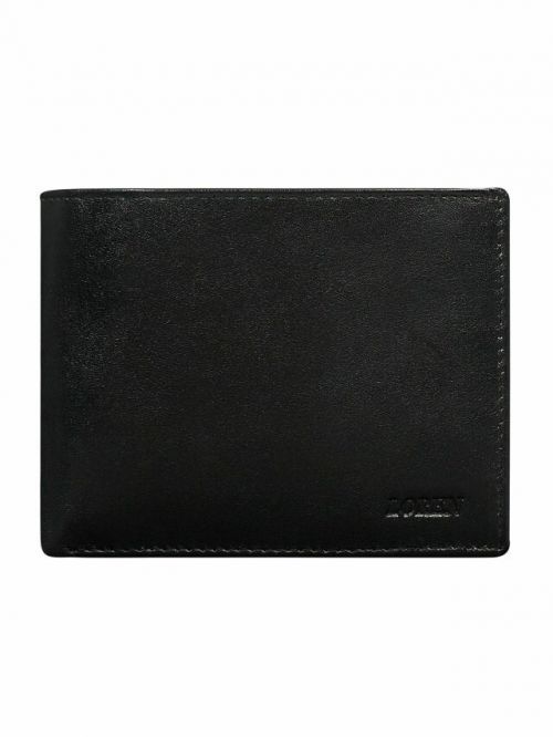 Pánská černá kožená horizontální peněženka bez zapínání - ONE SIZE