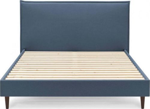 Modrá dvoulůžková postel Bobochic Paris Sary Dark, 180 x 200 cm