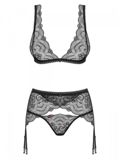 Dámský set Obsessive černý (Firella set 3-pcs) S