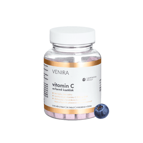 Venira Vitamin C ve formě kostiček Borůvka 90ks