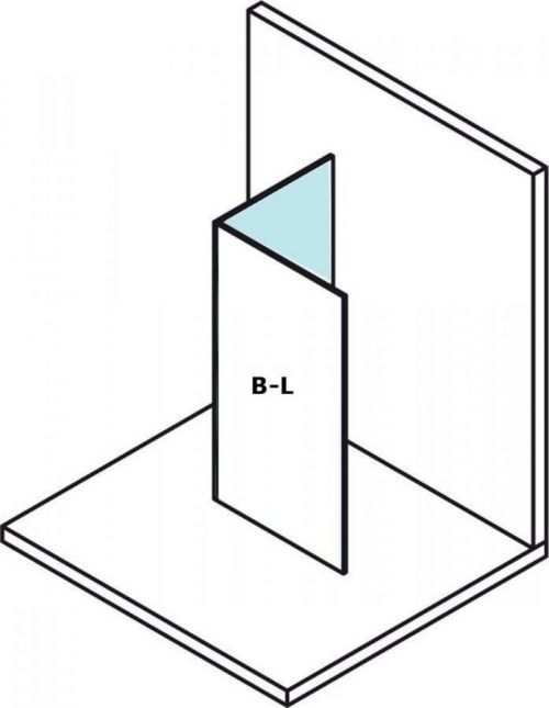 POLYSAN MODULAR SHOWER pevný panel k instalaci na stěnu modulu MS2, 400 mm, levý MS2B-40L