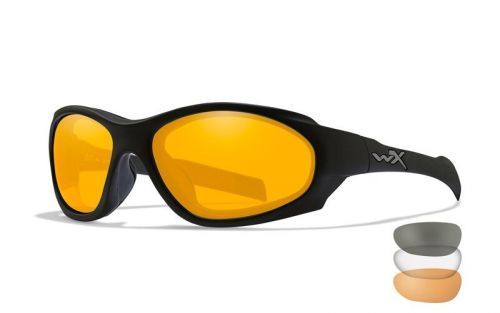 Sluneční brýle XL-1 Advanced COMM Wiley X® – Čiré + Kouřově šedé + Oranžové Light Rust, Černá (Barva: Černá, Čočky: Čiré + Kouřově šedé + Oranžové Lig