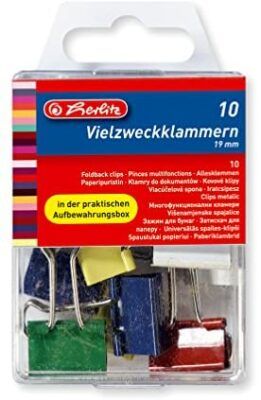 Kovové klipy 19mm/10ks mix bar