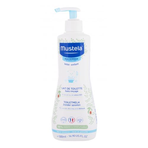 Mustela Bébé No Rinse Cleansing Milk 500 ml čisticí tělové mléko pro dětskou pokožku od narození pro děti
