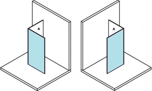 POLYSAN MODULAR SHOWER stěna k instalaci na zeď, pro připojení pevného panelu, 1000 mm MS2A-100
